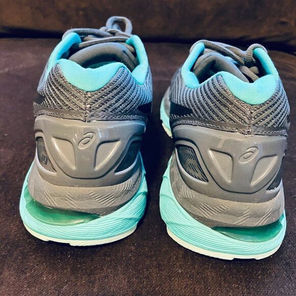 Asics GEL-Nimbus 19 Lite-Show T7C8N-9590 Women's 7.5 Running Dark Grey/Green - Picture 4 of 8